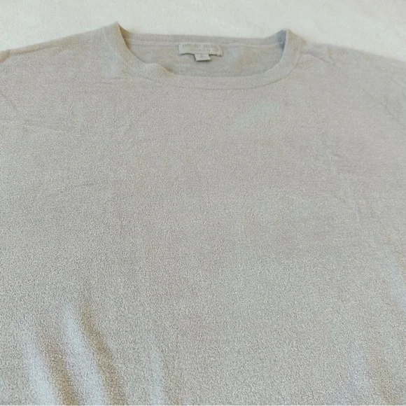 Barefoot Dreams Cozy Chic Ultralite Pullover Lounge Tie Hem Top in Stone, Small - Picture 12 of 16